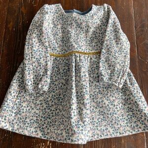 Chic Floral Dress with Gold Detail